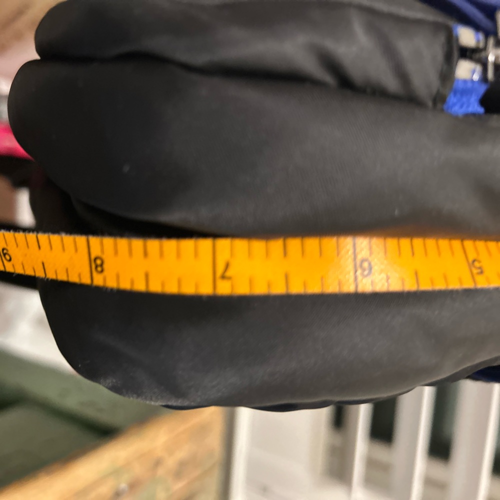 MZ Wallace Bowery Pocket Black and Cobalt Blue Crossbody Bag - Picture 12 of 16